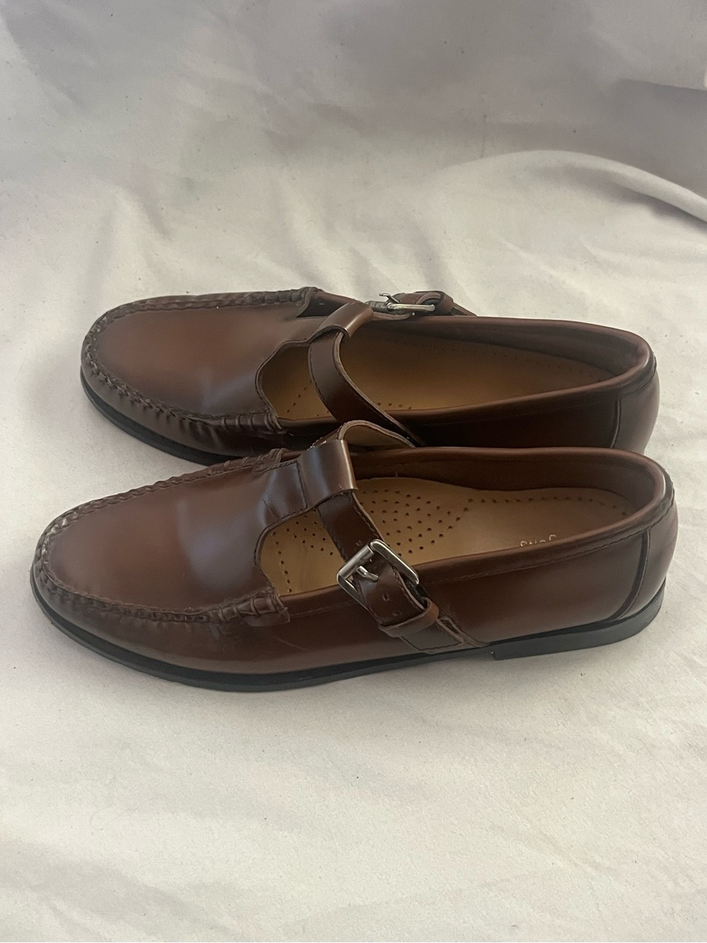 G. H. BASS WEEJUNS MARYJANE SLIP ON BROWN LEATHER LOAFER SHOES US 8 $215 - Picture 2 of 10